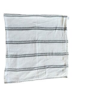 Nate Berkus For Baby Swaddle Blanket Gray White 100% Cotton Printed Nursery